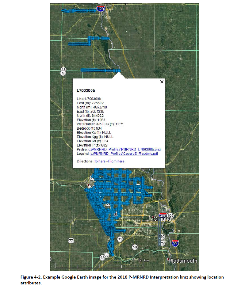 map of the 2018 Papio-Missouri River NRD flight paths