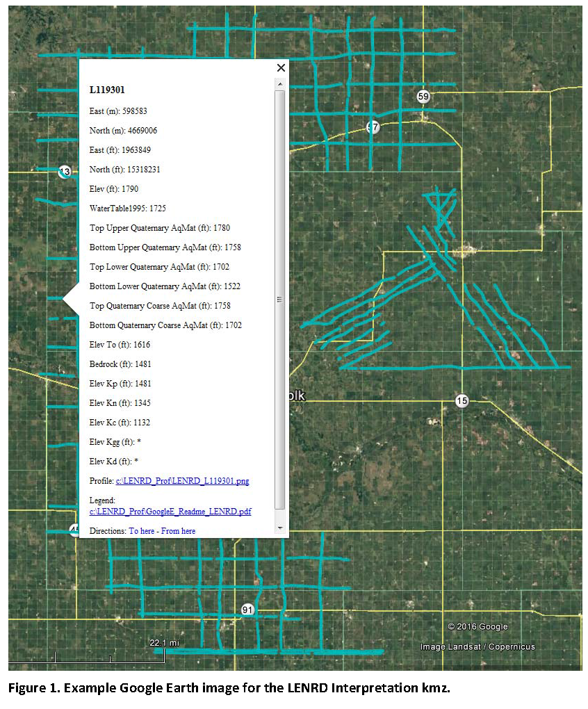 Google Earth Image of AEM Data dots