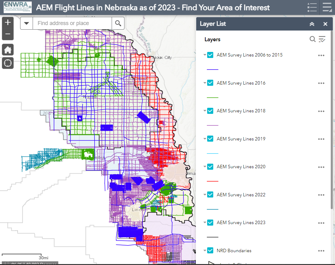 image of ENWRA interactive map