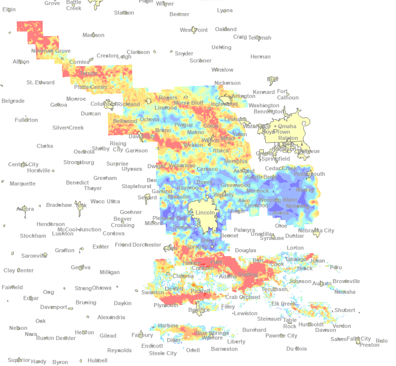 ESRI Image of saturated aquifer materials