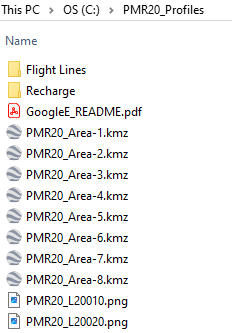 folder contents example image for PMR20_Profiles on C drive